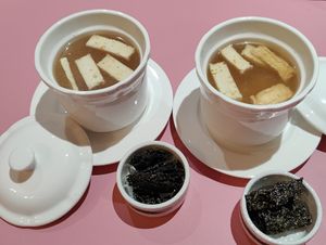 miso seaweed tofu soup at Mother Earth Classic - 大地之素 in Central Singapore