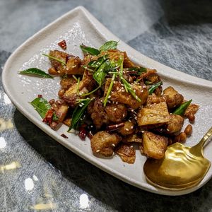 Vegan Version of Sichuan Style Spicy Monkey Head Mushrooms at Mother Earth Classic - 大地之素 in Central Singapore