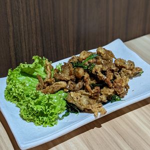 Vegan Crispy Salt and Cumin Abalone Mushroom at Mother Earth Classic - 大地之素 in Central Singapore