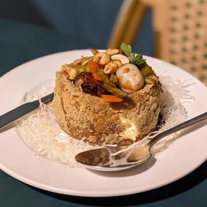 Vegan Kyoto Pork Ribs with Lychee Crispy Yam Ring at Mother Earth Classic - 大地之素 in Central Singapore