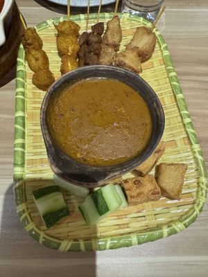 Vegan Triple Satay Platter  #Veganuary at Mother Earth Classic - 大地之素 in Central Singapore