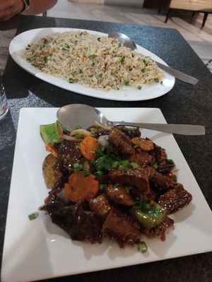Vegan beef at Lao Fang Zi in Quatre Bornes