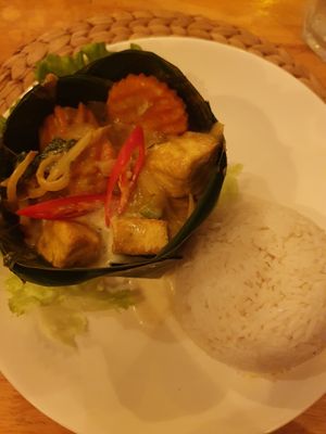 Amok with tofu for 3$ at Nick Restaurant in Siem Reap