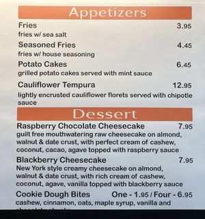 Appetizers / Desserts   at Green Grill in Guerneville