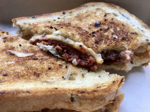 Amazing vegan rueben in delicious bread at Veggie Grill by Next Level - Santana Row in San Jose