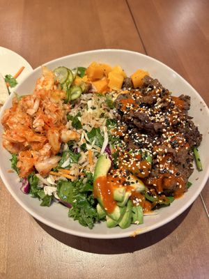 Awesome Korean kimchi bowl  at Veggie Grill by Next Level - Santana Row in San Jose