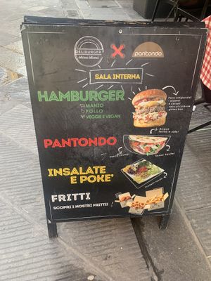 Menu  at Pantondo in La Spezia
