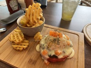 Zalmon salmon spinach not eggs Benedict   at Garden of Eden in Windsor