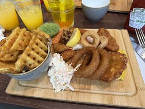 Veggie fish platter  at Garden of Eden in Windsor
