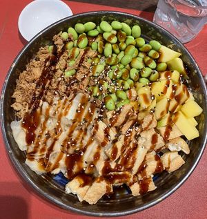 Vegan poke bowl  at Yuga Sushi in Venice