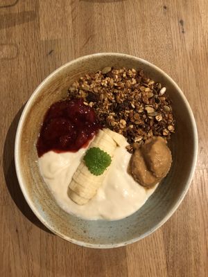 Vegan yoghurt bowl   at Greasy Spoon - St Göransgatan in Stockholm