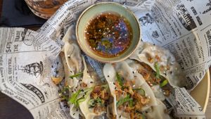 Vegan dumplings at Vintage Bar in Hvar
