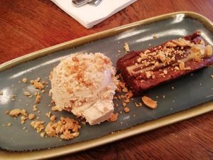 Ice cream and brownie #Veganuary at Soba in Glasgow
