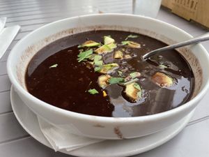 Black  Bean Soup with avocadoo  at Treesome Natural Food in Sunny Isles Beach