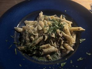 Truffle pasta - so good   at Masha Vegeteria in Jelsa