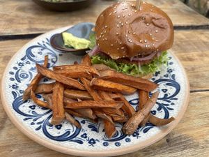 Katsu tofu burger  at Masha Vegeteria in Jelsa