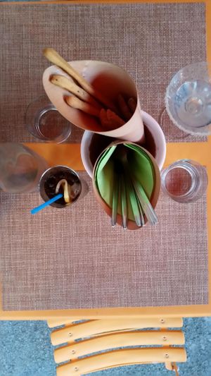 Table at Freschette BioBistrot in Palermo