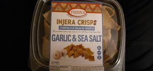 Garlic injera crisps at Sheba in Rockville