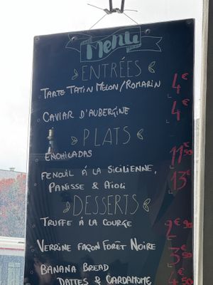 the menu changes every week, but the prices are always like this. not everything is vegan  at Sambuca in Clermont-ferrand