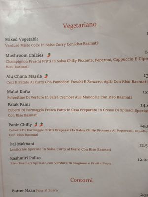 Curries - ask to veganize at Pizzeria Pellegrini in Tione Di Trento