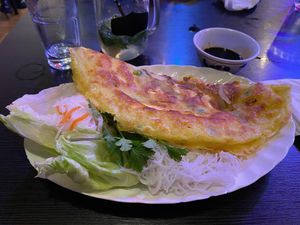 Tofu pancake (vegan) at Doux Chaton in Liverpool