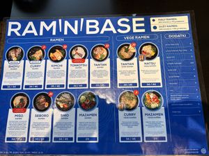 Menu, ramens  at Ram 'n' Base in Bialystok