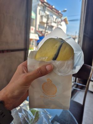 Banana bun at Pun-Pao Steamed Buns in Chiang Mai