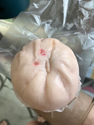 Red bean paste with chestnut at Pun-Pao Steamed Buns in Chiang Mai