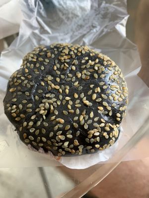 Charcoal almond black sesame at Pun-Pao Steamed Buns in Chiang Mai