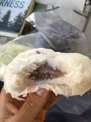 Filled with smooth taro paste at Pun-Pao Steamed Buns in Chiang Mai