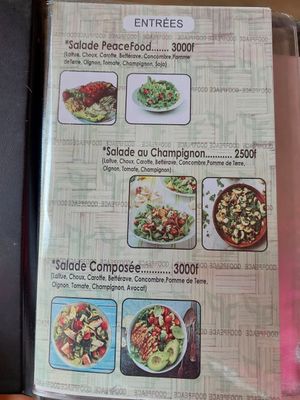 Menu 2.4 at Peace Food in Cotonou