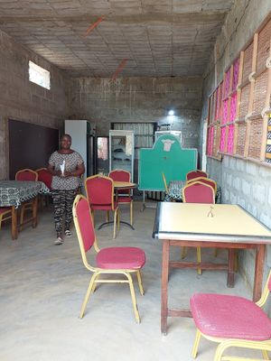 Ready for the veg meals! :) at Peace Food in Cotonou