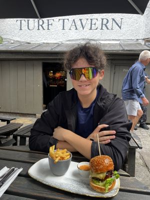 Vegan burger optionns  at Turf Tavern in Oxford