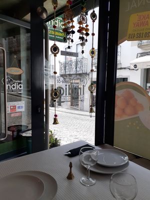 View to street. at Taste Of India in Evora