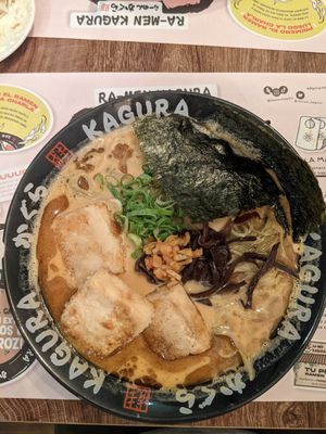 vegan miso ramen at Ramen Kagura - Valdebebas in Madrid