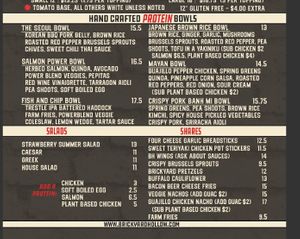 Menu -Protein Bowls and sides at Brickyard Hollow in Freeport