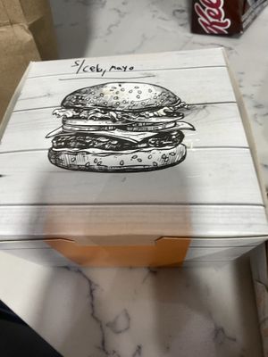 Cute Burger Baby Box without Onions and Sauces  at Sugar Planty in Mexico City