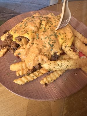 Papas with all the fixings   at Sugar Planty in Mexico City