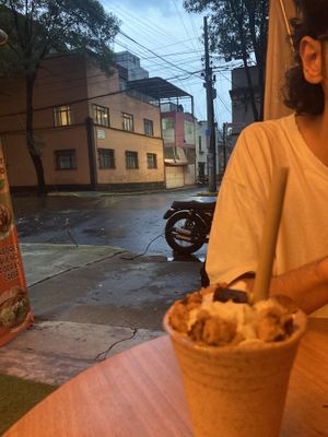 post rain streetview - no pics of the fries bc i ate them all so fast hehe  at Sugar Planty in Mexico City
