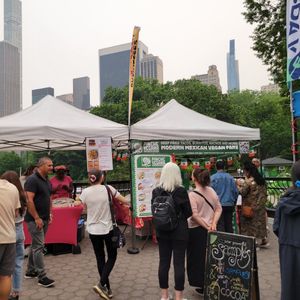Vendors at Vegan Night Market in New York City