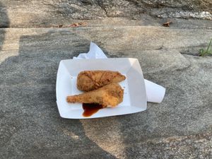 Vegan fried chick'n at Vegan Night Market in New York City