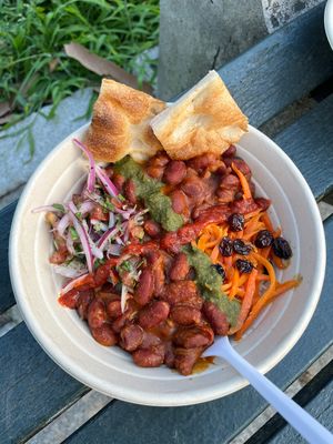 Afghan bean bowl   at Vegan Night Market in New York City