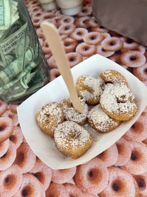 Cinnamon churro mini donuts   at Vegan Night Market in New York City