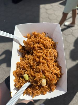 Jollof Rice from Graceys Culinary  at Vegan Night Market in New York City