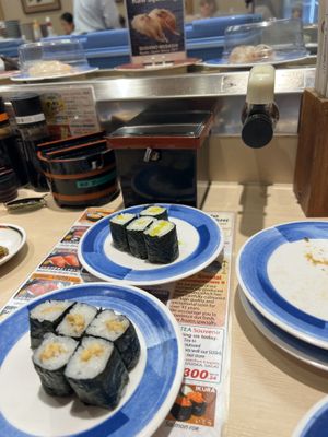 Cucumber and nato sushi.   at Sushino Musashi in Kyoto