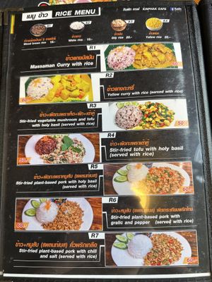 Menu  at Kinphak Cafe  in Chiang Mai