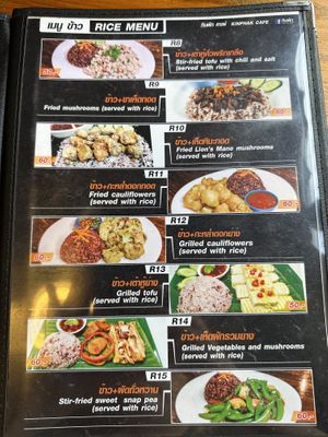 Menu  at Kinphak Cafe  in Chiang Mai