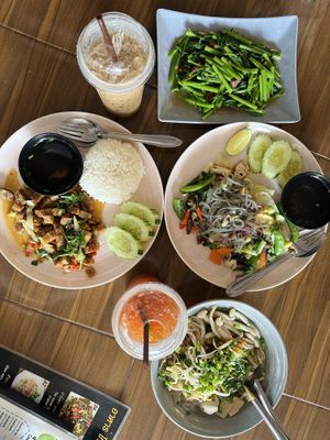 A feast for under 300 baht!  at Kinphak Cafe  in Chiang Mai