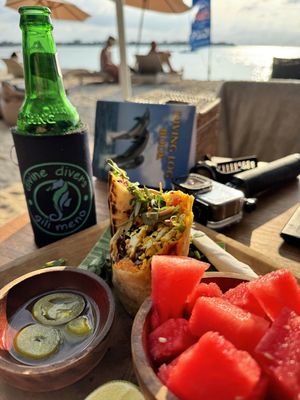 Breakfast tofu burrito   at Bubbles Restaurant in 