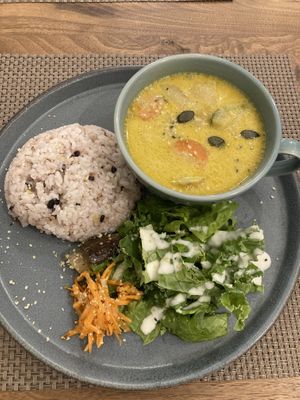Green curry soup plate   at THE STORK in Kawasaki